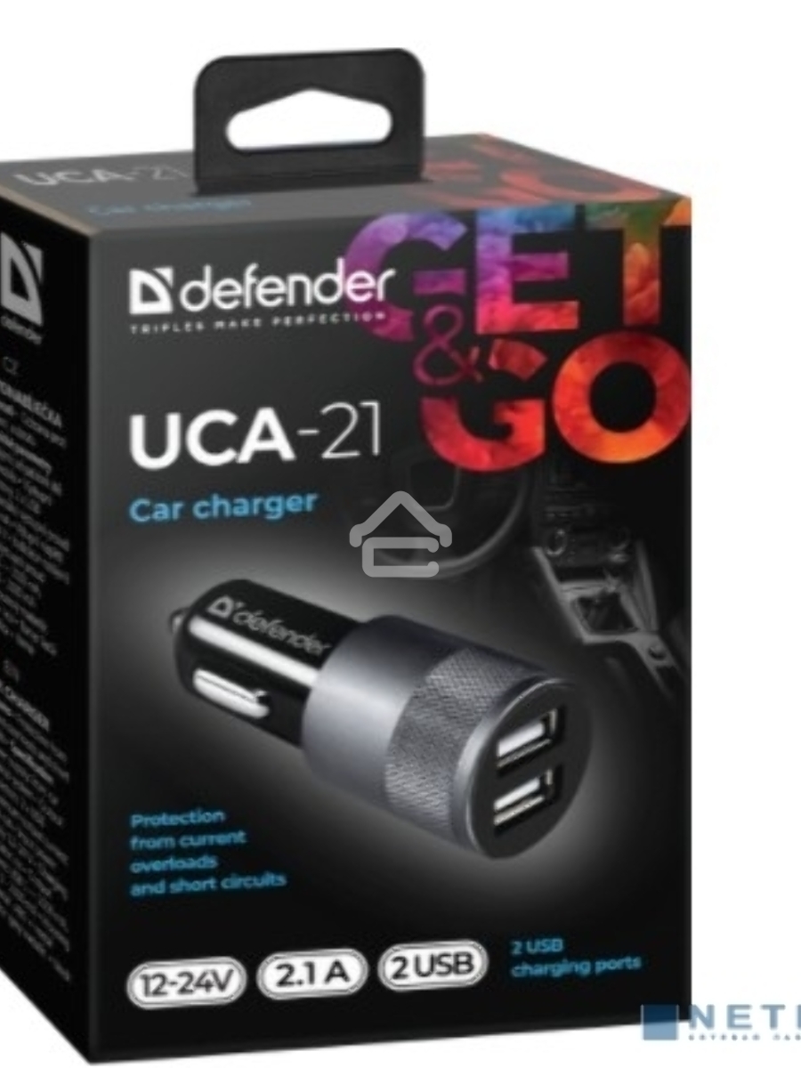 Зарядное устройство для авто Defender UCA-21 5V 2.1A