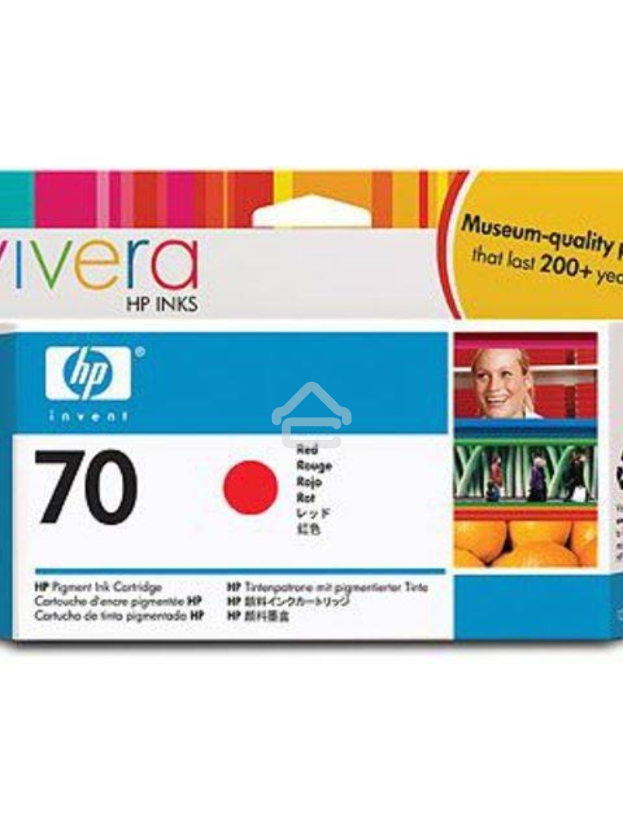 Картридж струйный HP №70 C9456A красный для HP DJ Z2100/Z3100 (130мл)
