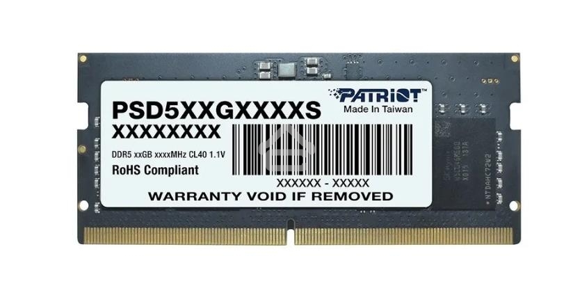 Оперативная память Patriot Signature, DDR5, 8GB (1x8 GB), 5600 MHz, CL46, SO-DIMM