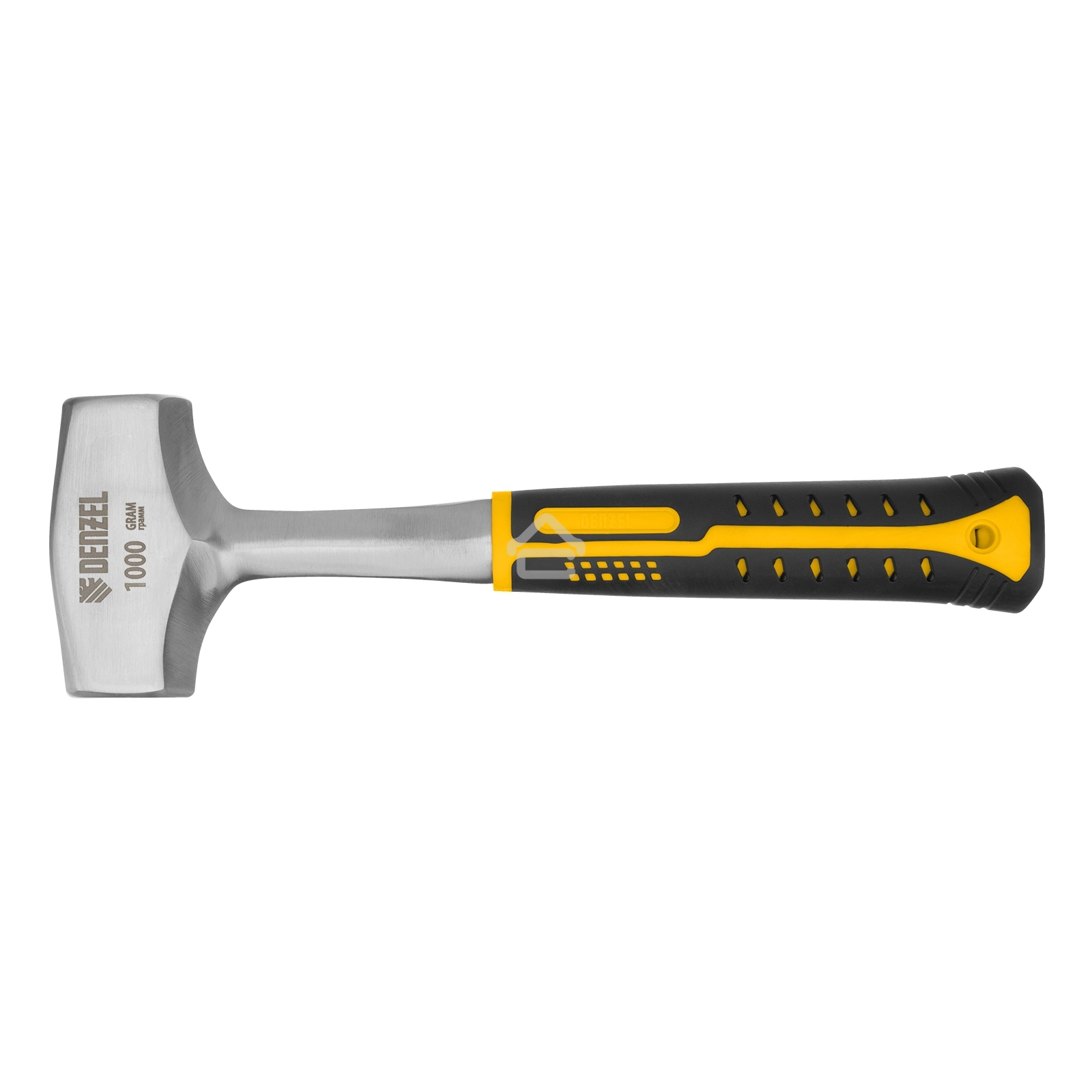 Кувалда Denzel 1 кг, цельнометаллическая, двухкомпонентная рукоятка