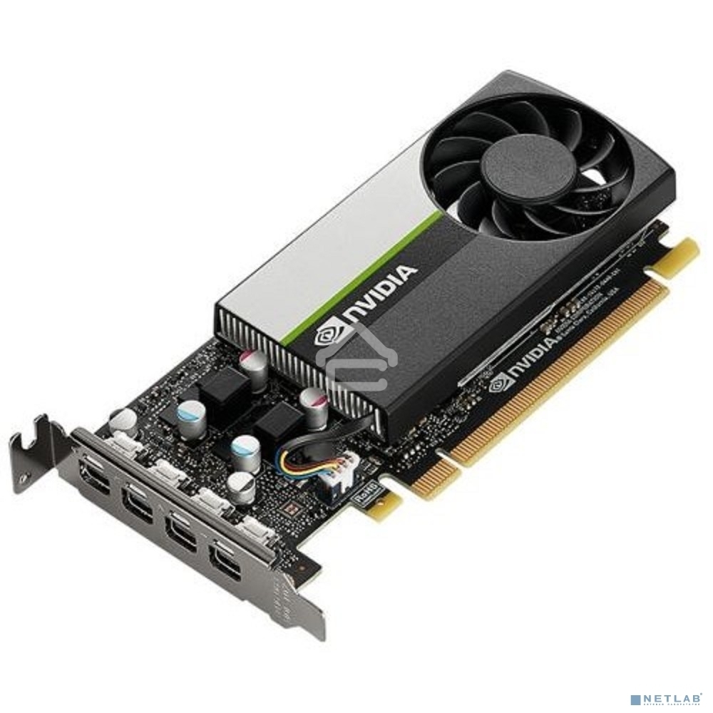 Видеокарта NVIDIA T1000 4G, long bracket and short bracket together