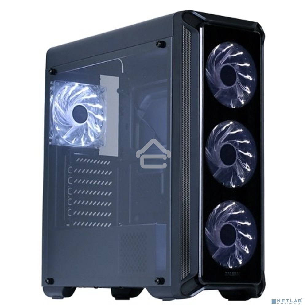 Компьютерный корпус Zalman i3 edge черный без БП ATX 3x120mm 2xUSB2.0 1xUSB3.0 audio bott PSU