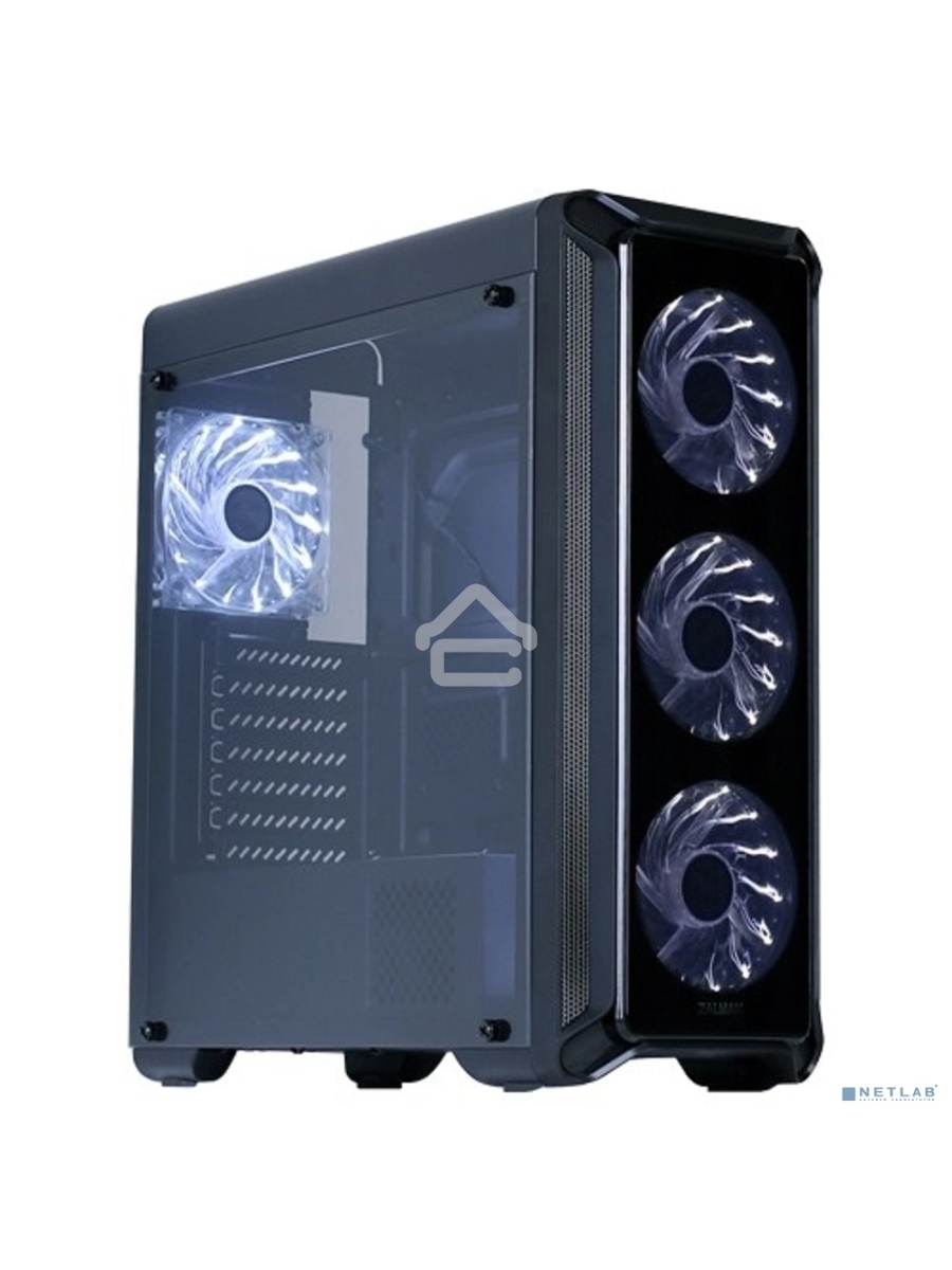 Компьютерный корпус Zalman i3 edge черный без БП ATX 3x120mm 2xUSB2.0 1xUSB3.0 audio bott PSU