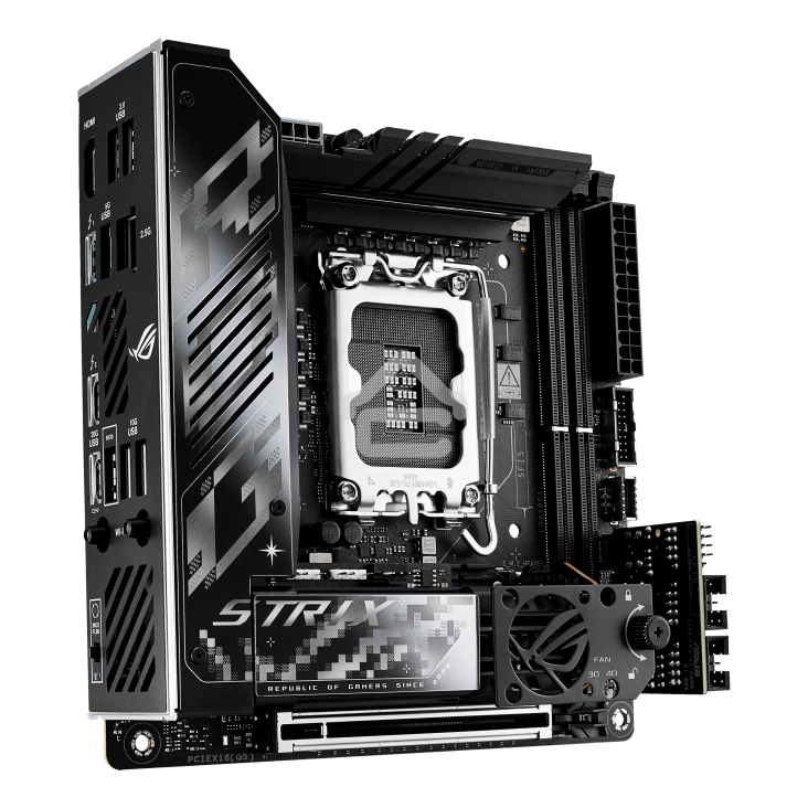 Материнская плата ASUS ROG STRIX Z890-I GAMING WIFI, LGA1851, Intel Z890, 2xDDR5, 2xSATA, 2xM.2, 1xPCI-E 5.0 x16, 1xHDMI, 2xThunderbolt 4, 1x2.5Gb LAN, 9xUSB-A, 1xUSB-C, 5.1, Mini-ITX