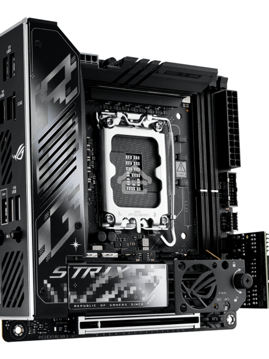 Материнская плата ASUS ROG STRIX Z890-I GAMING WIFI, LGA1851, Intel Z890, 2xDDR5, 2xSATA, 2xM.2, 1xPCI-E 5.0 x16, 1xHDMI, 2xThunderbolt 4, 1x2.5Gb LAN, 9xUSB-A, 1xUSB-C, 5.1, Mini-ITX