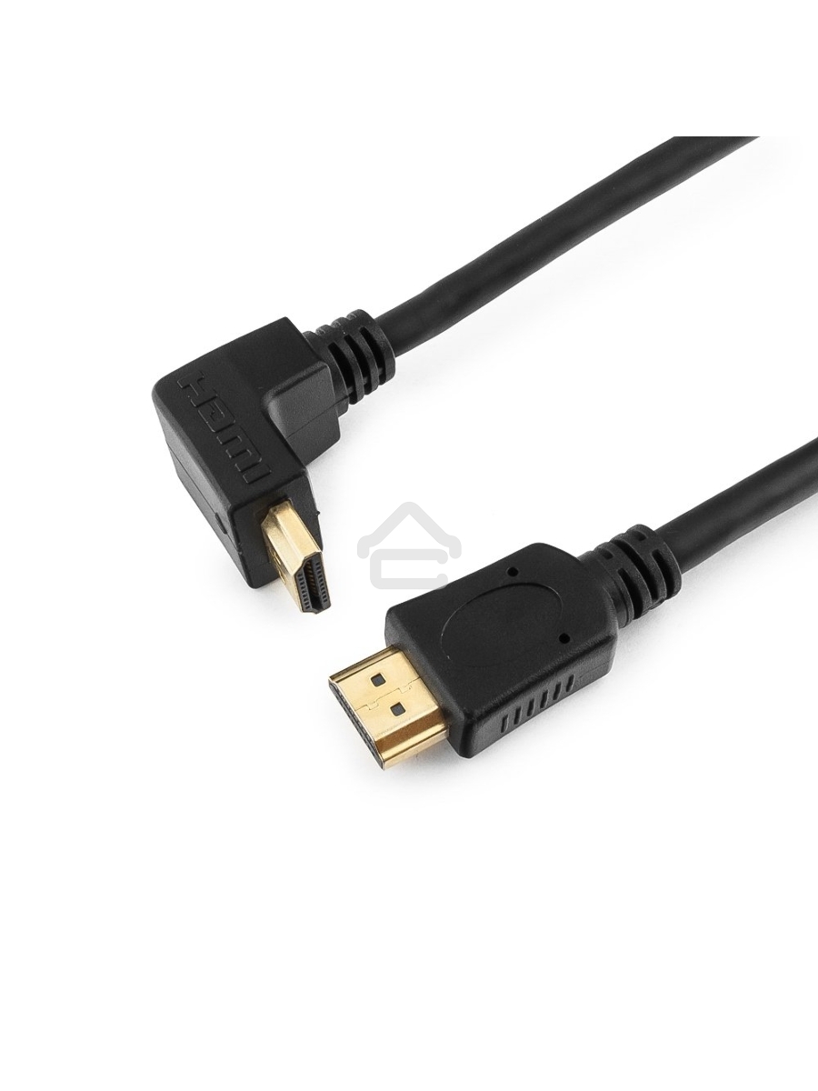 Кабель Cablexpert HDMI CC-HDMI490-15, 19M/19M, v2.0, медь, позол.разъемы, экран, угловой, 4.5м, черный, пакет