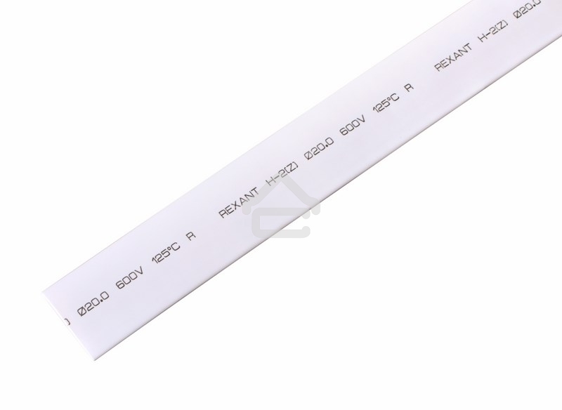 Термоусаживаемая трубка Rexant 20,0/10,0 мм, белая, упаковка 10 шт. по 1 м