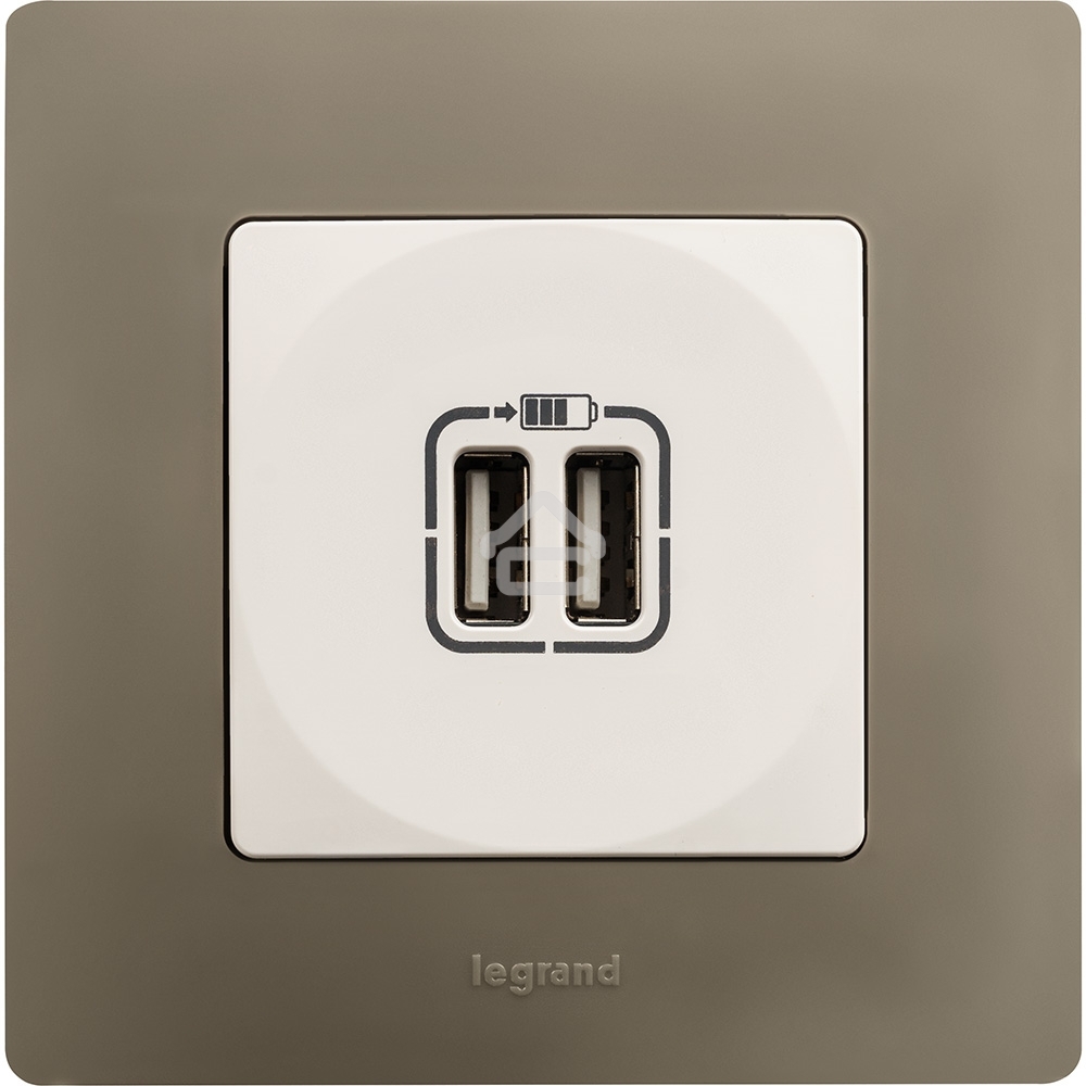 Зарядное устройство с двумя USB-разьемами 240В/5В 2400мА, Etika, белый Зарядное устройство с двумя USB-разьемами 240В/5В 2400мА, Etika, белый