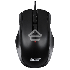 Мышь проводная Acer OMW020 черный, 1600 dpi, USB, кнопки - 4