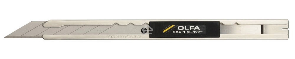 Нож Olfa для графических работ, корпус из нержавеющей стали, 9 мм OL-SAC-1