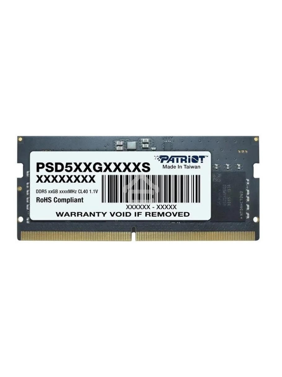 Оперативная память Patriot, DDR5, 16GB (1x16 GB), 4800 MHz, CL40, SO-DIMM