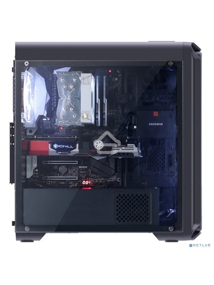 Компьютерный корпус Zalman i3 edge черный без БП ATX 3x120mm 2xUSB2.0 1xUSB3.0 audio bott PSU