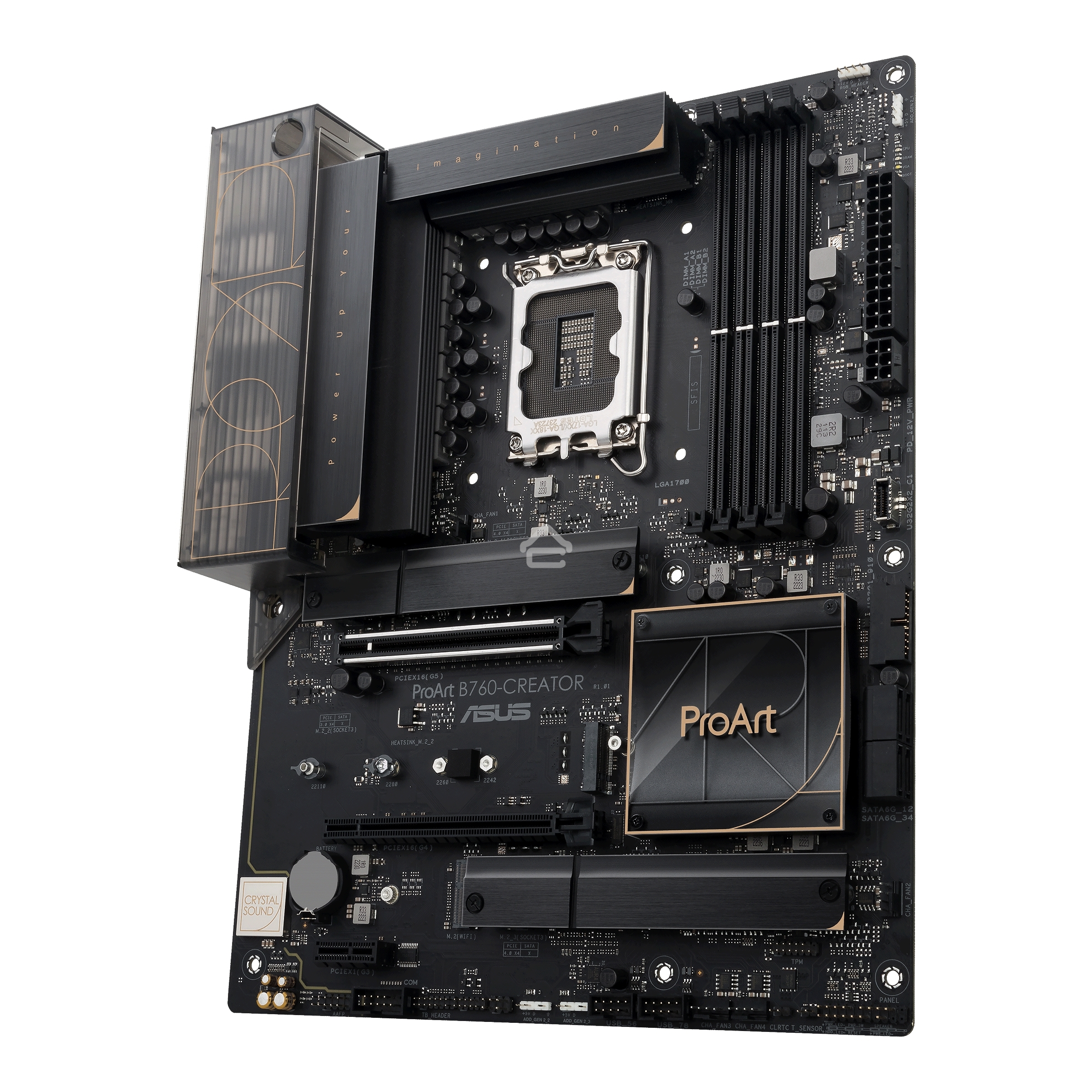 Материнская плата ASUS ProArt B760-CREATOR, LGA 1700, Intel B760, 4xDDR5, 4xSATA, 3xM.2, 1xPCIe 4.0 x4, 1xPCIe 5.0 x16, 2x 2.5Gb LAN, 1xUSB-C 3.2 Gen 2, 2xUSB-A 3.2 Gen 2, 3xUSB-A 3.2 Gen 1, 5x3.5 мм, 7.1, ATX