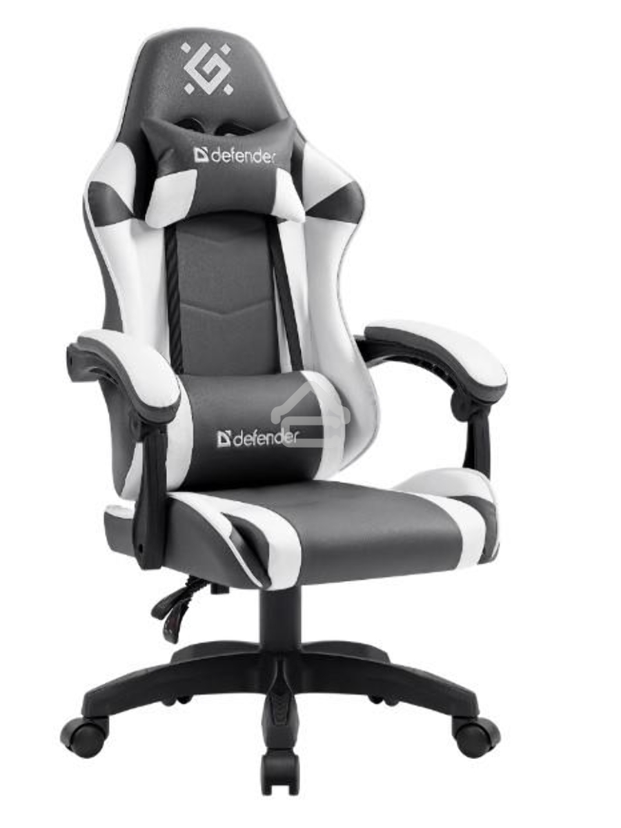 Кресло игровое Defender Fortune Серый/белый, класс 4, PU