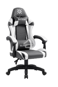Кресло игровое Defender Fortune Серый/белый, класс 4, PU