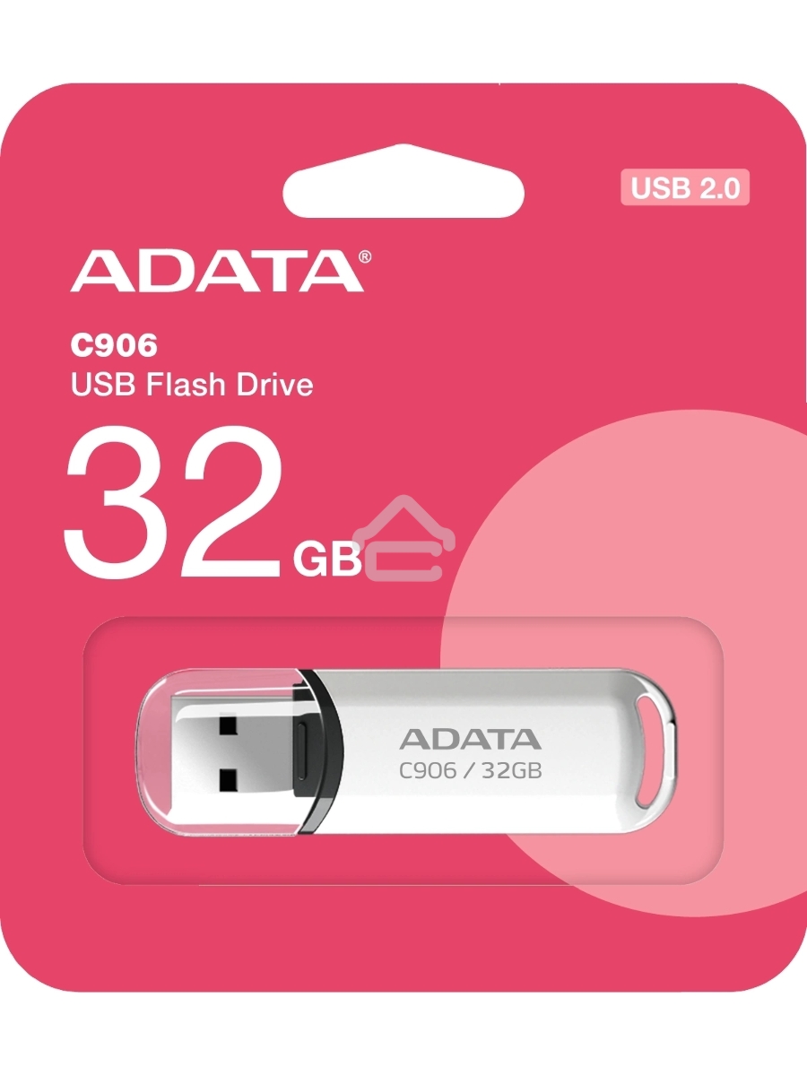 Флеш диск ADATA Flash Drive 32Gb C906 AC906-32G-RWH {USB2.0, White}