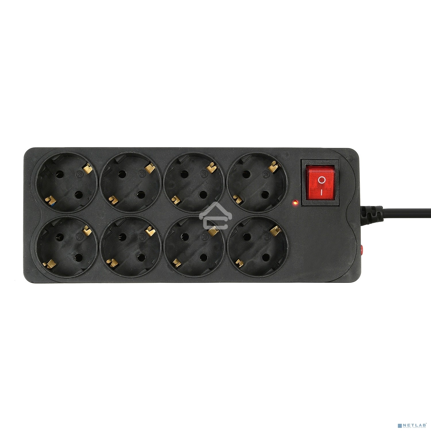 Сетевой фильтр Buro 800SH-3-B 3 м, 8 розеток, черный, коробка