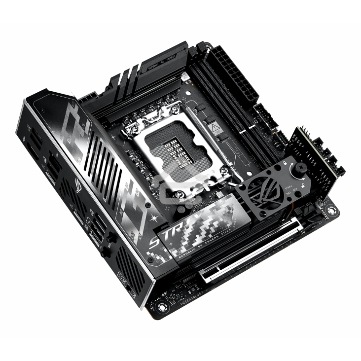 Материнская плата ASUS ROG STRIX Z890-I GAMING WIFI, LGA1851, Intel Z890, 2xDDR5, 2xSATA, 2xM.2, 1xPCI-E 5.0 x16, 1xHDMI, 2xThunderbolt 4, 1x2.5Gb LAN, 9xUSB-A, 1xUSB-C, 5.1, Mini-ITX