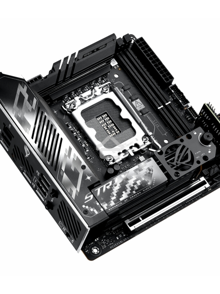 Материнская плата ASUS ROG STRIX Z890-I GAMING WIFI, LGA1851, Intel Z890, 2xDDR5, 2xSATA, 2xM.2, 1xPCI-E 5.0 x16, 1xHDMI, 2xThunderbolt 4, 1x2.5Gb LAN, 9xUSB-A, 1xUSB-C, 5.1, Mini-ITX