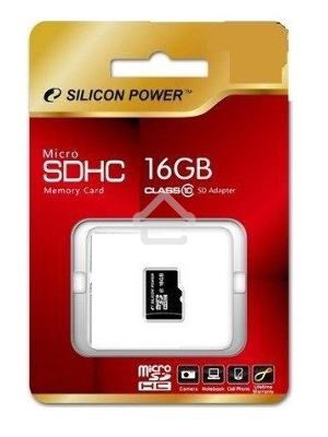 Флеш карта microSD 16Gb Class10 Silicon Power SP016GBSTH010V10 