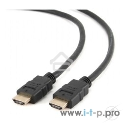 Кабель Cablexpert HDMI CC-HDMI4-1M, 19M/19M, v2.0, медь, позол.разъемы, экран, 1м, черный, пакет