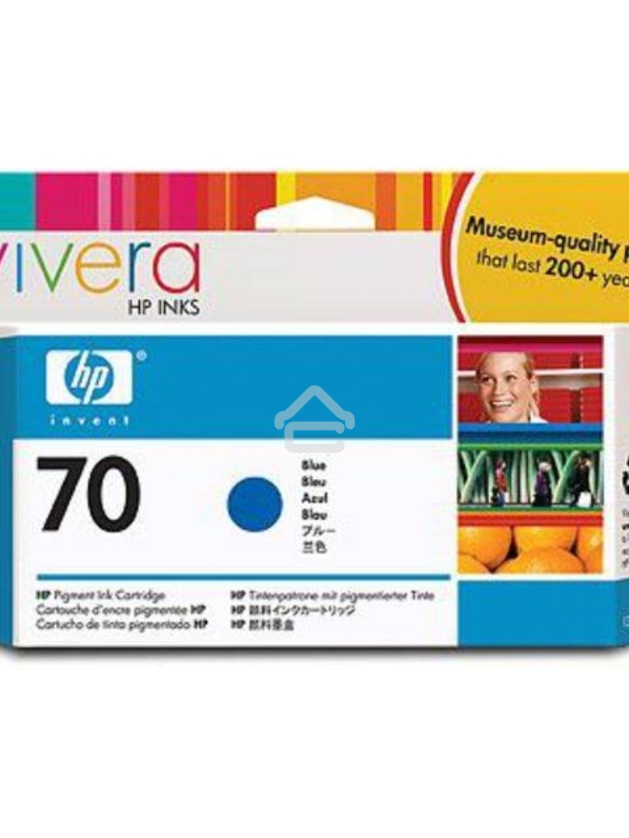 Картридж струйный HP №70 C9458A голубой для HP DJ Z2100/Z3100 (130мл)
