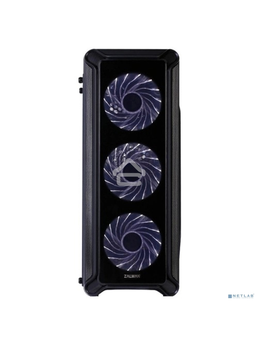 Компьютерный корпус Zalman i3 edge черный без БП ATX 3x120mm 2xUSB2.0 1xUSB3.0 audio bott PSU