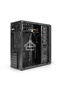 Компьютерный корпус Miditower ExeGate XP-401-400W-12 (ATX, БП XP400 с вент. 12см, 2*USB, аудио, черный)
