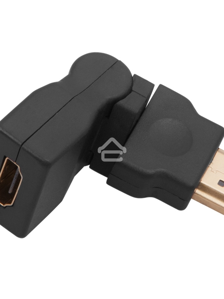Переходник штекер HDMI - гнездо HDMI, поворотный Rexant