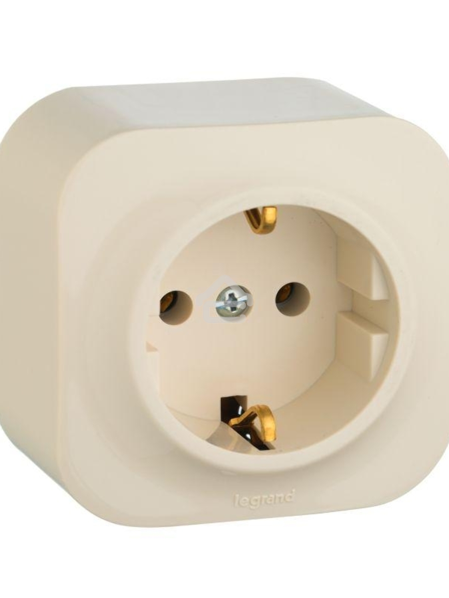 Розетка Legrand 782241 с заземлением без шторок (Слоновая кость)