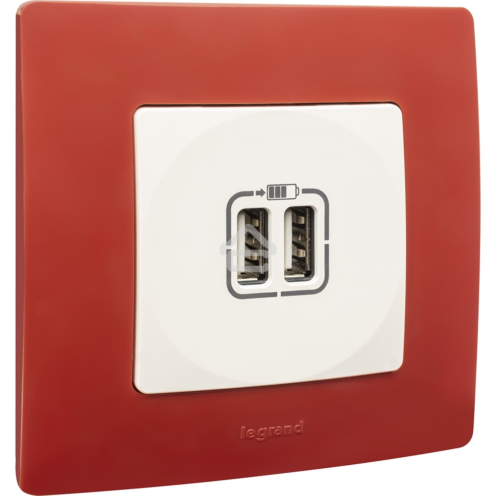 Зарядное устройство с двумя USB-разьемами 240В/5В 2400мА, Etika, белый Зарядное устройство с двумя USB-разьемами 240В/5В 2400мА, Etika, белый