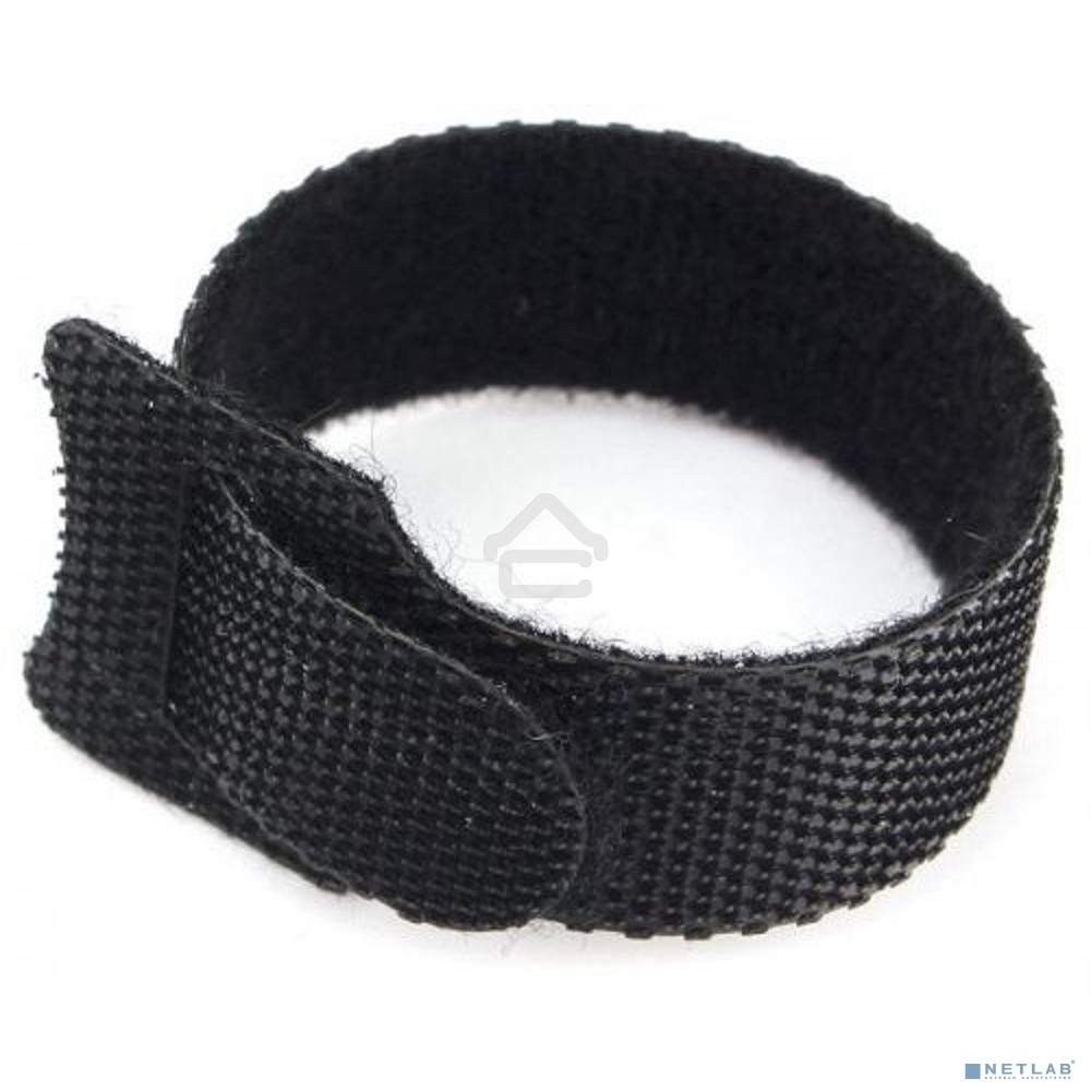 Хомуты-липучки на основе ленты Velcro VT-200x11BK 200 x 11 мм, черные (12 шт.)