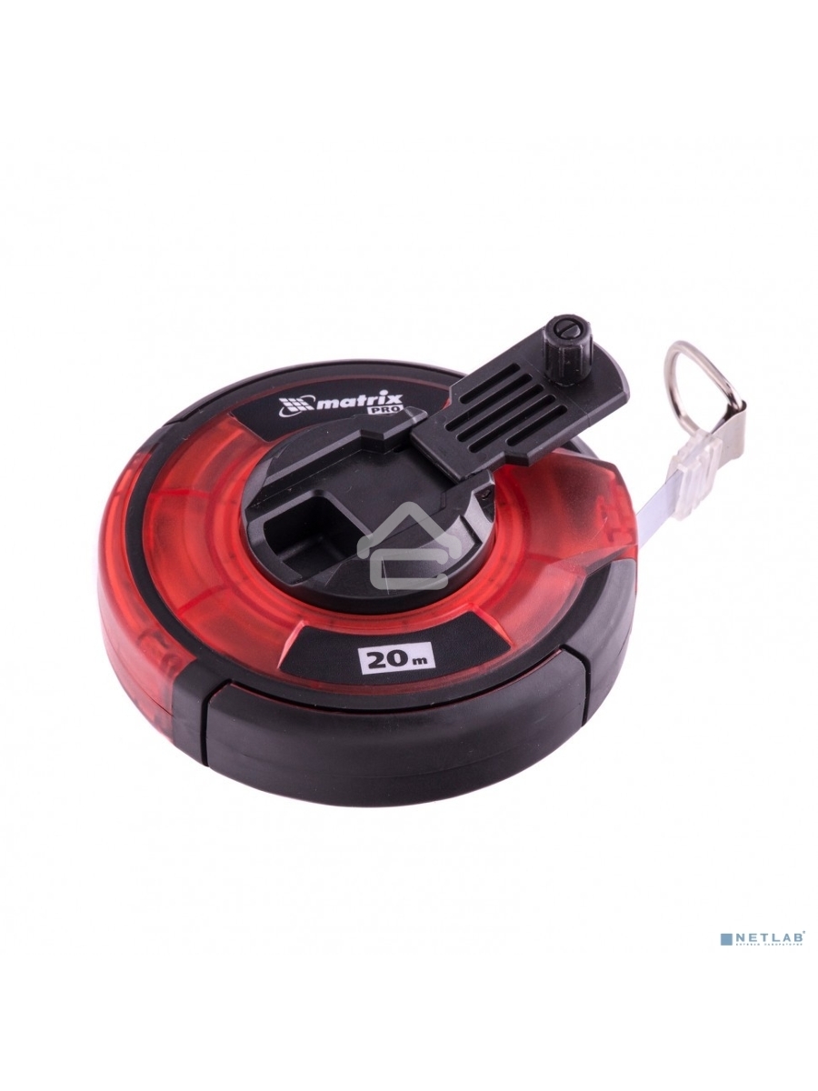 Рулетка геодезическая Matrix PRO 20 м х 12,5 мм, закр. корп., стальная лента, односторон. шкала, 31280