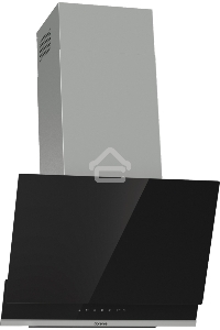 Вытяжка наклонная Gorenje WHI649X21P, 740 м2/ч, 250 Вт, режимы - отвод, циркуляция, ширина 60 см, нержавеющая сталь, черное стекло