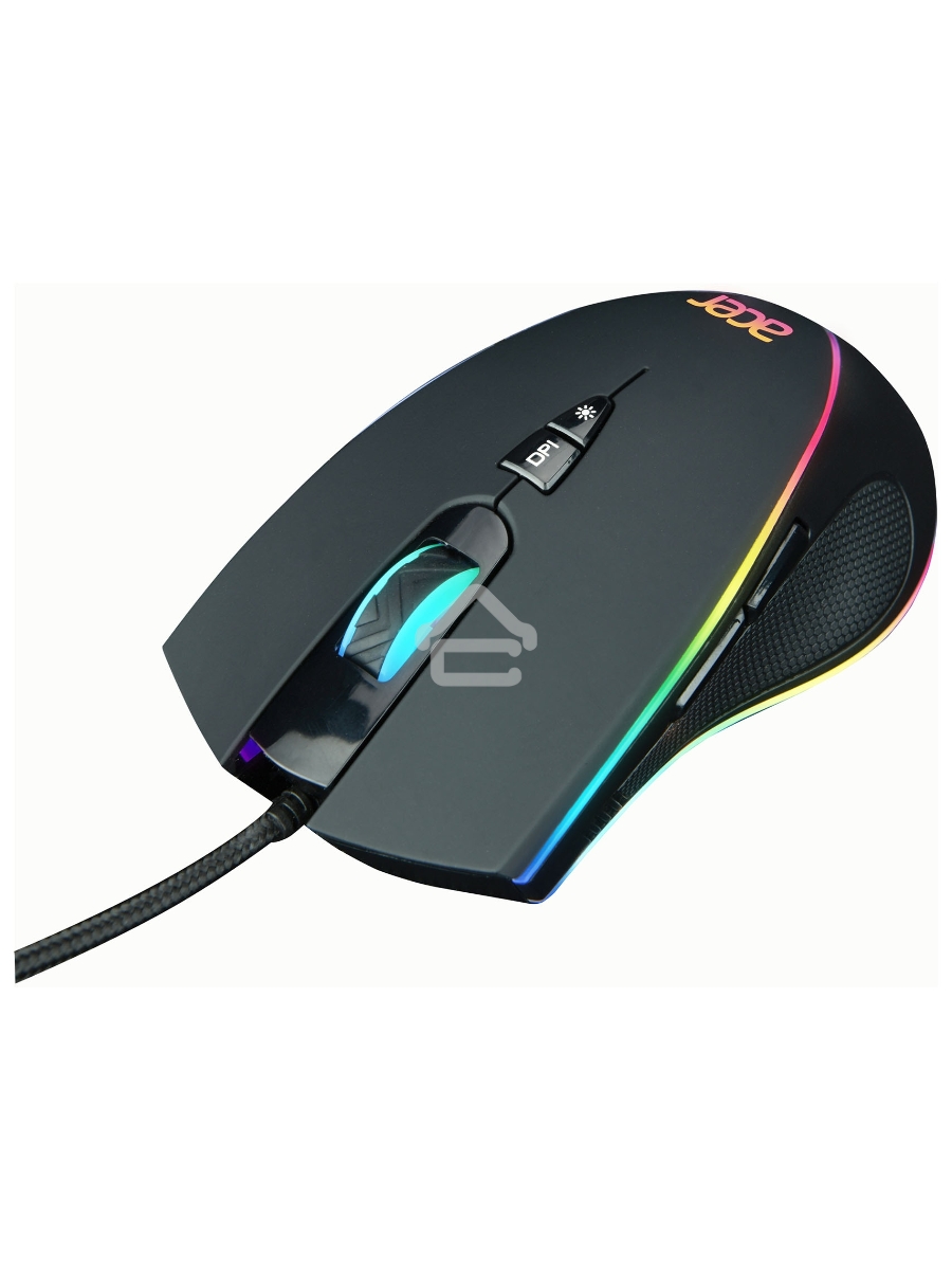 Мышь проводная Acer OMW131 черный, 6400 dpi, USB, кнопки - 7