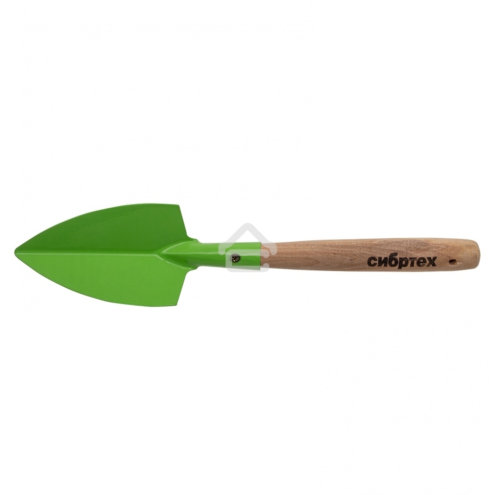 Совок посадочный широкий, 70х310 мм, стальной, деревянная рукоятка, АГРОНОМ, Россия Сибртех