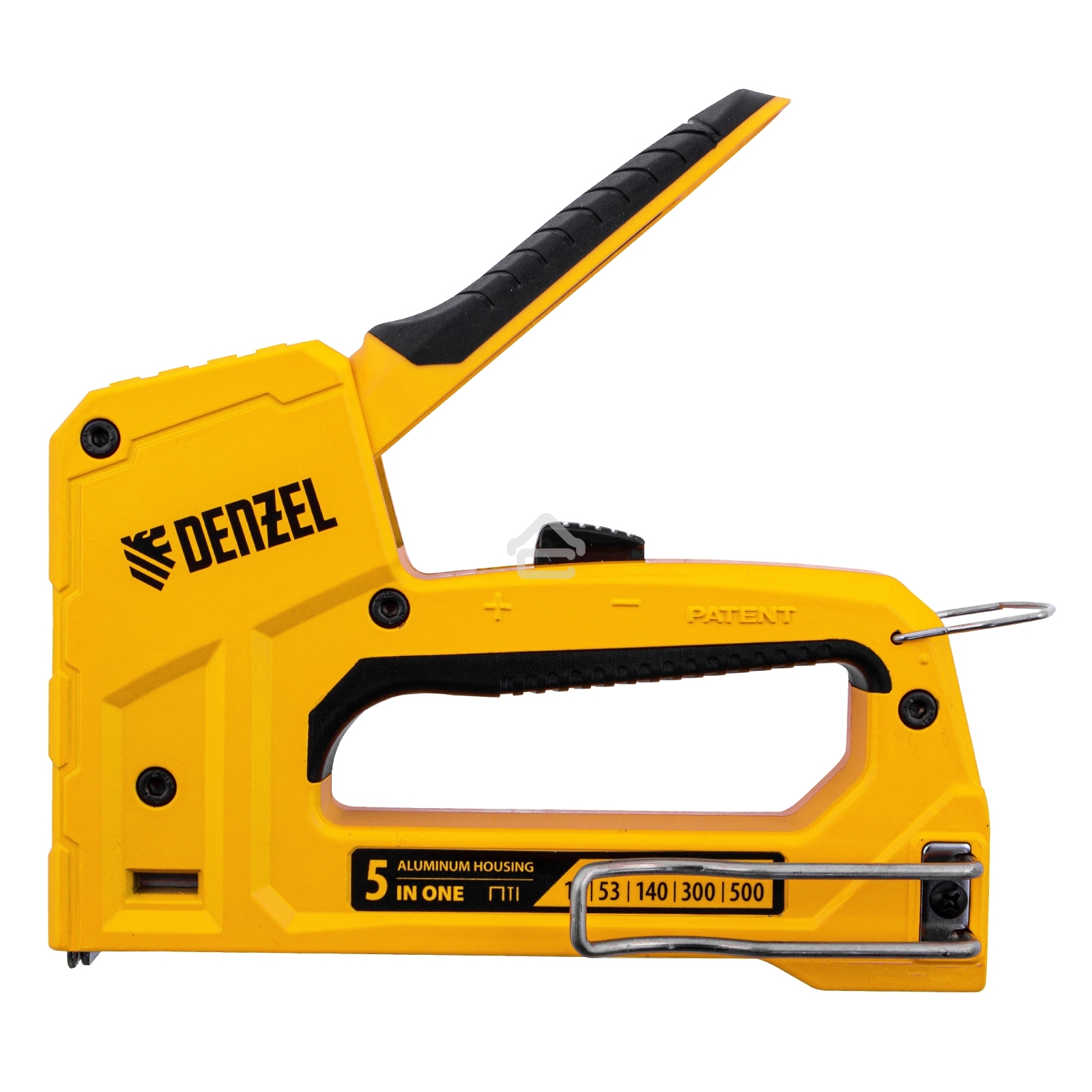 Степлер мебельный Denzel тип 53 и 13, 6-14мм, тип 140, 10-14мм, тип 300, 15мм, тип 500, 15мм