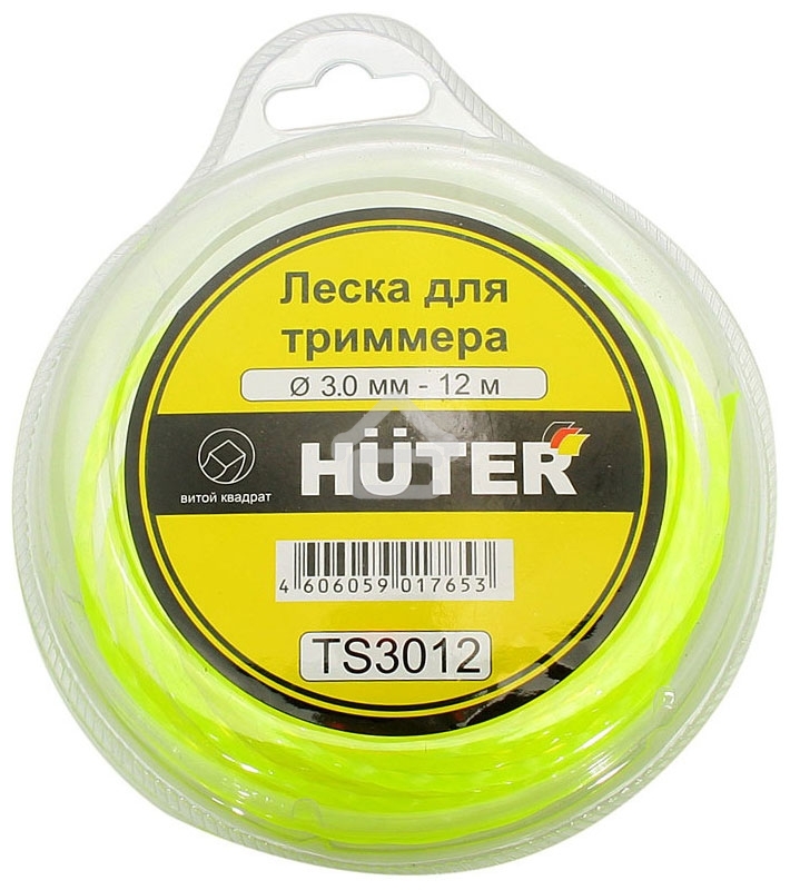 Леска для садовых триммеров Huter TS3012 d=3мм L=12м для Huter GGT-1900S(T) (71/2/3)