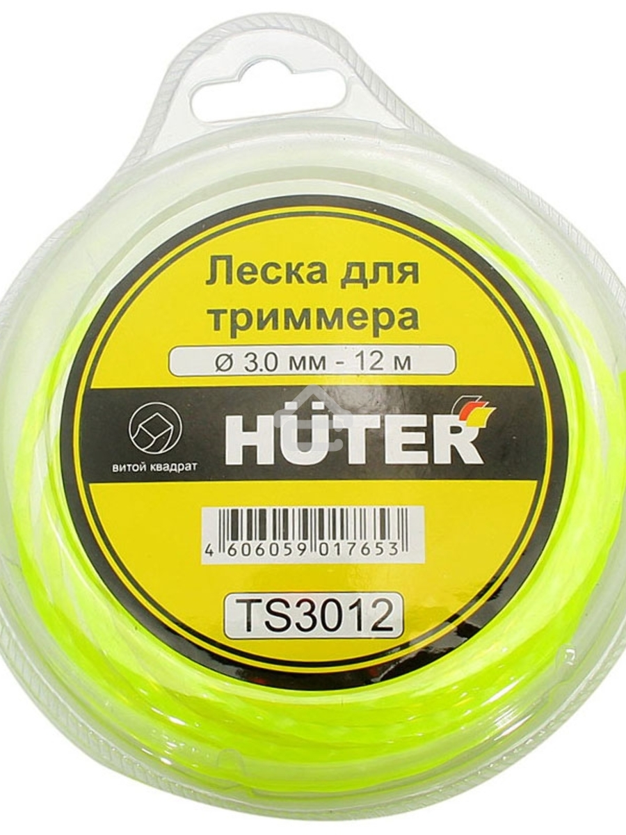 Леска для садовых триммеров Huter TS3012 d=3мм L=12м для Huter GGT-1900S(T) (71/2/3)