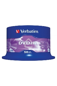 Диск DVD+R Verbatim 4.7Gb 16x Cake Box (50шт) (43550)