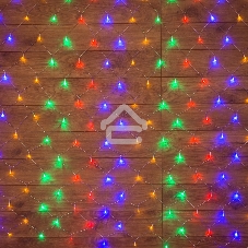 Новогодние светоукрашения Neon-night гирлянда-сеть LED 1х1.5 мМуЛЬТИ с контроллером, 240В