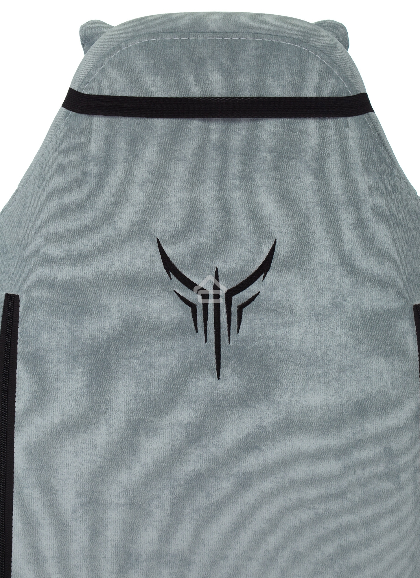 Кресло игровое Бюрократ Knight N1 Fabric серо-голубой Light-28 с подголов. крестовина металл