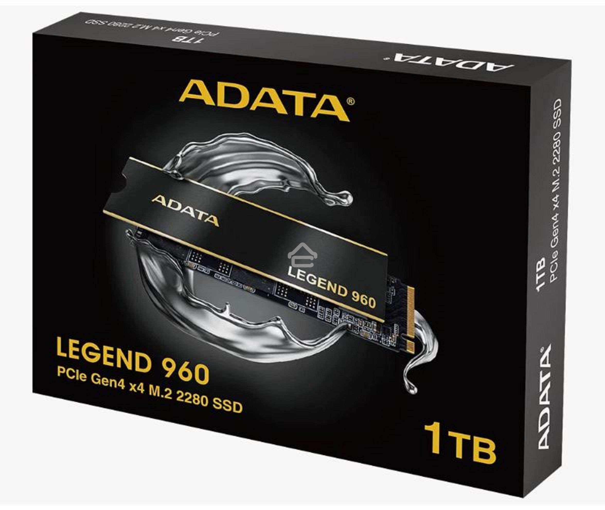 Накопитель SSD ADATA LEGEND 960, 1Tb, PCIe 4.0 x4, M.2 2280, NVMe, R/W 7400/6000, с радиатором