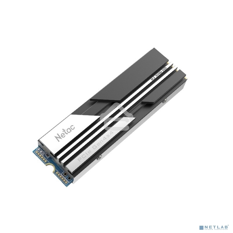 Накопитель SSD Netac NV5000 Pro, 500Gb, M.2 2280, PCIe 4.0 x4, NVMe, R/W 4800/2700, с радиатором