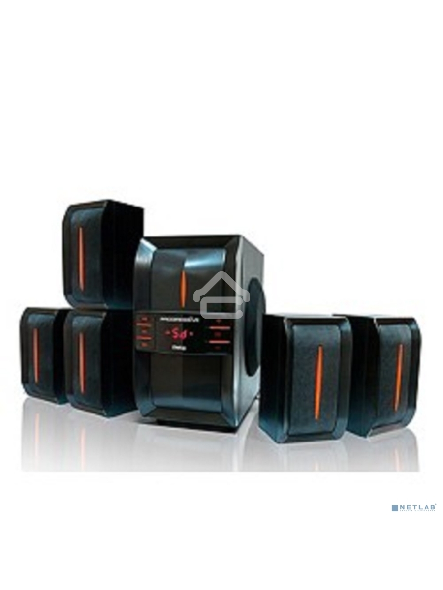 Колонки Dialog Progressive AP-540 BLACK {акустические колонки 5.1, 40W+5*12W RMS, USB+SD reader}