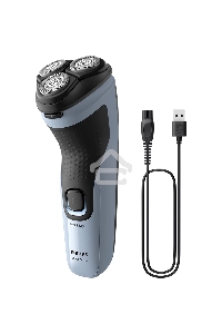Бритва роторная Philips X3003/00 реж.эл.:3 питан.:аккум. голубой/черный