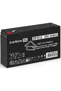 Батарея ExeGate EP234537RUS DT 612/EXG6120 (6V 12Ah) клеммы F1
