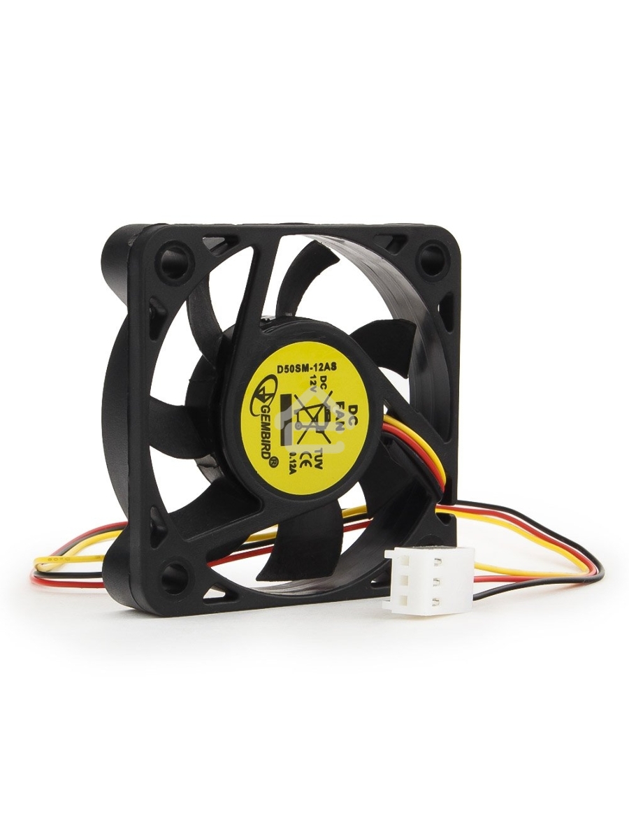 Вентилятор Gembird D50SM-12AS черный 50мм 4500rpm 24db 3-pin 827