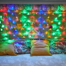 Новогодние светоукрашения Neon-night гирлянда-сеть LED 1х1.5 мМуЛЬТИ с контроллером, 240В