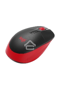 Мышь беспроводная Logitech M190 черный/красный, 1000 dpi, радиоканал, USB, кнопки - 3